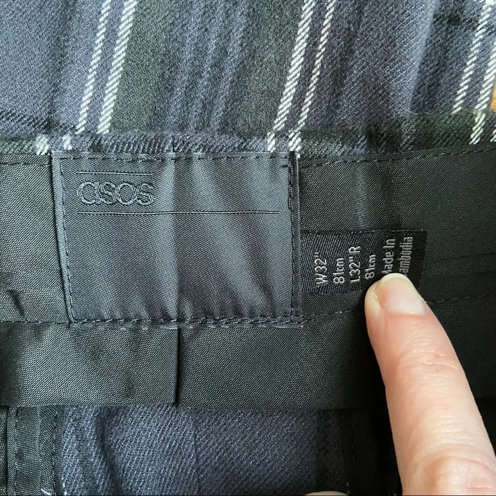 NWOT ASOS Plaid Trouser Ankle Pants - Picture 8 of 10